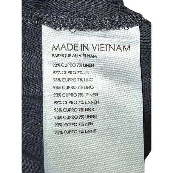 Club Monaco Navy High Waist Wide Leg Cropped Trouser Business Social Pant  14 - Picture 4 of 5